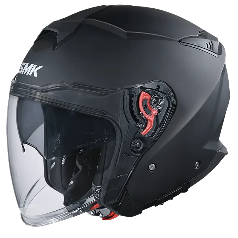 Smk Gtj Ma200 Matt Black Half Face Helmet