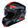 SMK Gullwing Grey Red Gl263 Flip Up Helmet