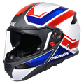 Smk Gullwing S01 Supertour GL153 White Blue Red Full Face Helmet