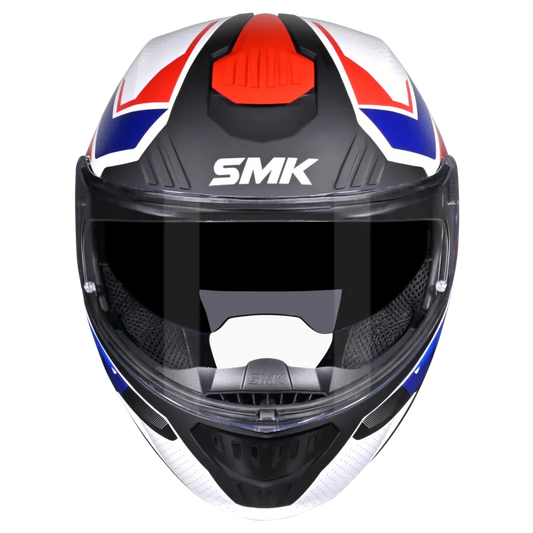 Smk Gullwing S01 Supertour GL153 White Blue Red Full Face Helmet