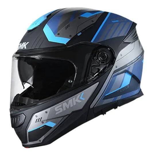 SMK Gullwing S01 Tekker Black Grey Blue Full Face Helmet
