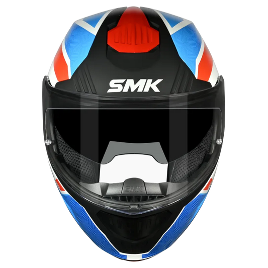 Smk Gullwing Sonic GL153 White Blue Red Flip Up Helmet