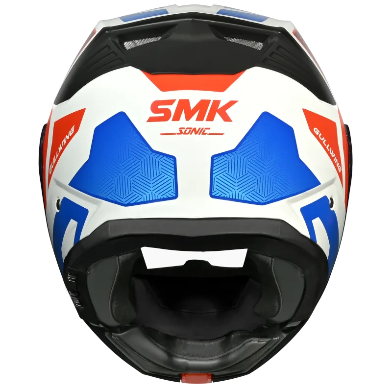 Smk Gullwing Sonic GL153 White Blue Red Flip Up Helmet