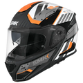 SMK Gullwing Tekkar Gl217 Black White Orange Full Face Helmet