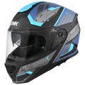 SMK Gullwing Tekker Ma265 Matt Black Grey Blue Full Face Helmet