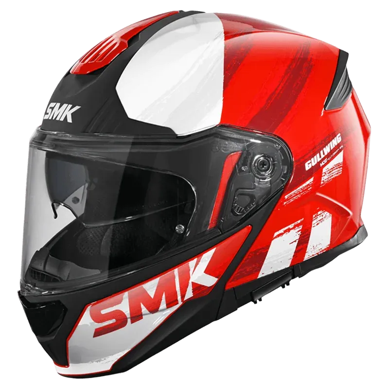 SMK Gullwing S01 Tourleader Gl363 Red Grey Full Face Helmet