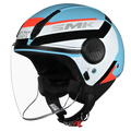 Smk Laminar Kentro GL517 Blue White Red Half Face Helmet