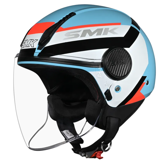 Smk Laminar Kentro GL517 Blue White Red Half Face Helmet