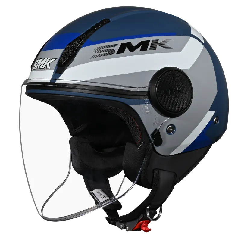 Smk Laminar Kentro GL561 Gray Blue Half Face Helmet