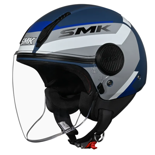 Smk Laminar Kentro GL561 Gray Blue Half Face Helmet