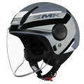 Smk Laminar Kentro GL662 Gray Black Half Face Helmet