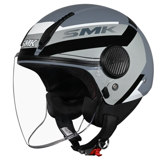 Smk Laminar Kentro GL662 Gray Black Half Face Helmet