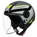 Smk Laminar Kentro GL664 Gray Neon Half Face Helmet