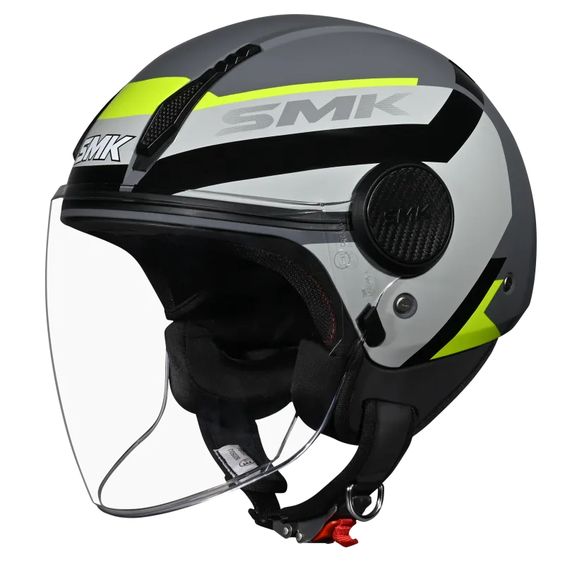 Smk Laminar Kentro GL664 Gray Neon Half Face Helmet