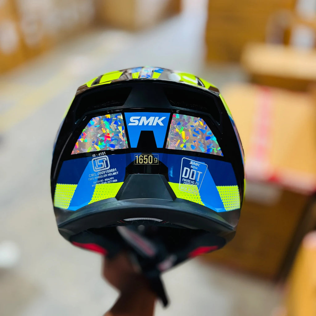 Smk Nova Crystal Chrome Gl245 Full Face Helmet