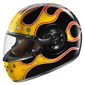 Smk Retro Inferno GL243 Yellow Black Half Face Helmet