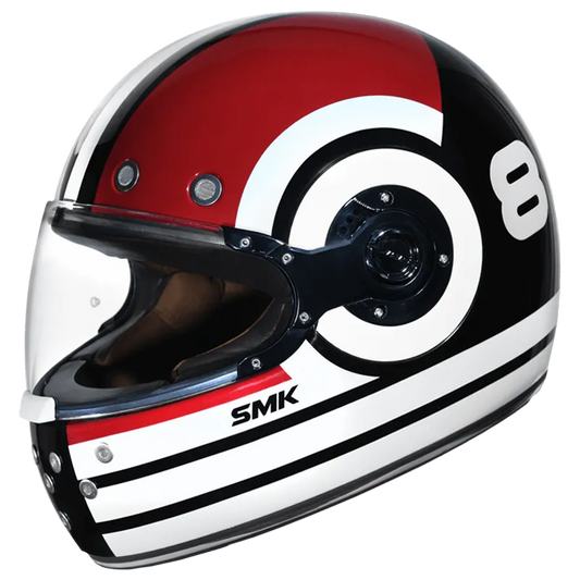 Smk Retro Ranko Gl213 Black Gray Half Face Helmet