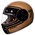 Smk Retro Seven Gl720 Brown Full Face Helmet