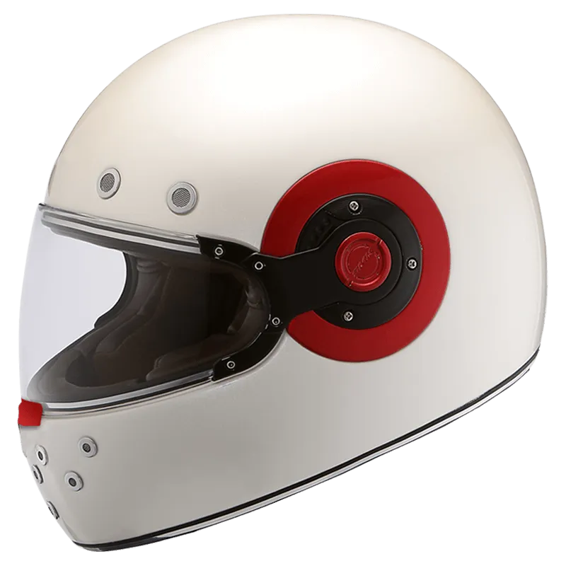 SMK Retro White Gl130 Half Face Helmet
