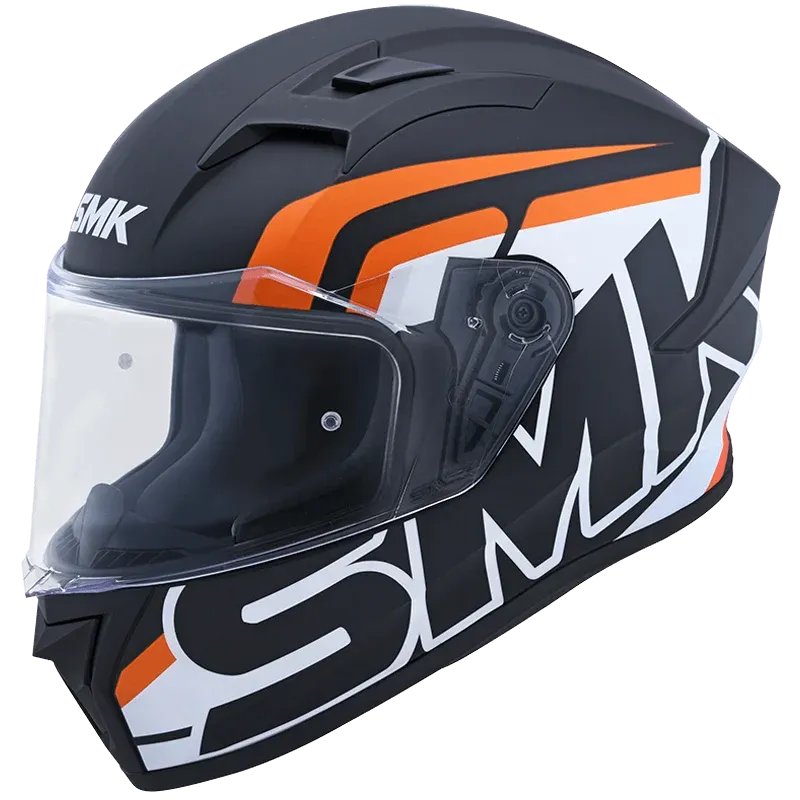 Smk Stage Gl 217 Black Orange White Full Face Helmet