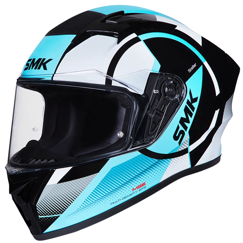 SMK Stellar Faro Blue White Gl215 Full Face Helmet