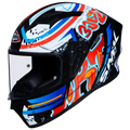 SMK Stellar Gl 237 Black Red Orange Full Face Helmet