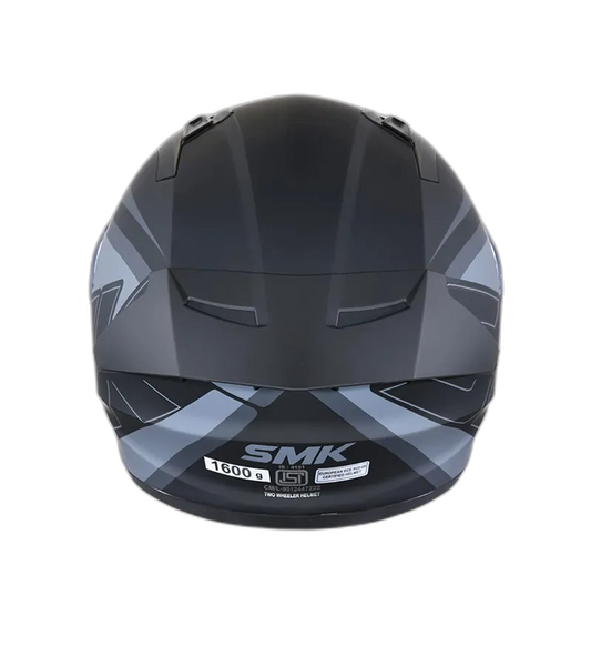 STUDDS Smk Stellar Sports Stage Ma262 Matt Black Grey Full Face Helmet