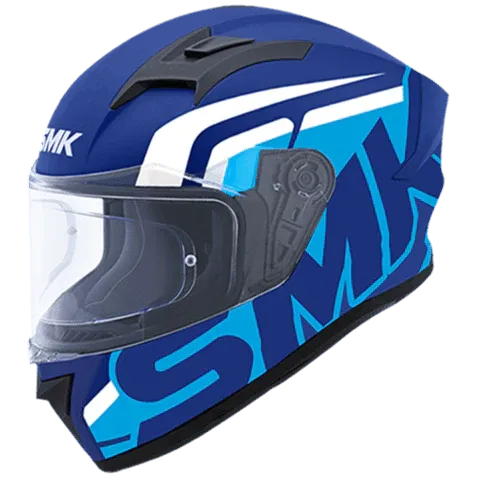 SMK Stellar Stage Blue White Gl551 Full Face Helmet