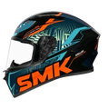 Smk Steller Fury Gl257 Blue Full Face Helmet
