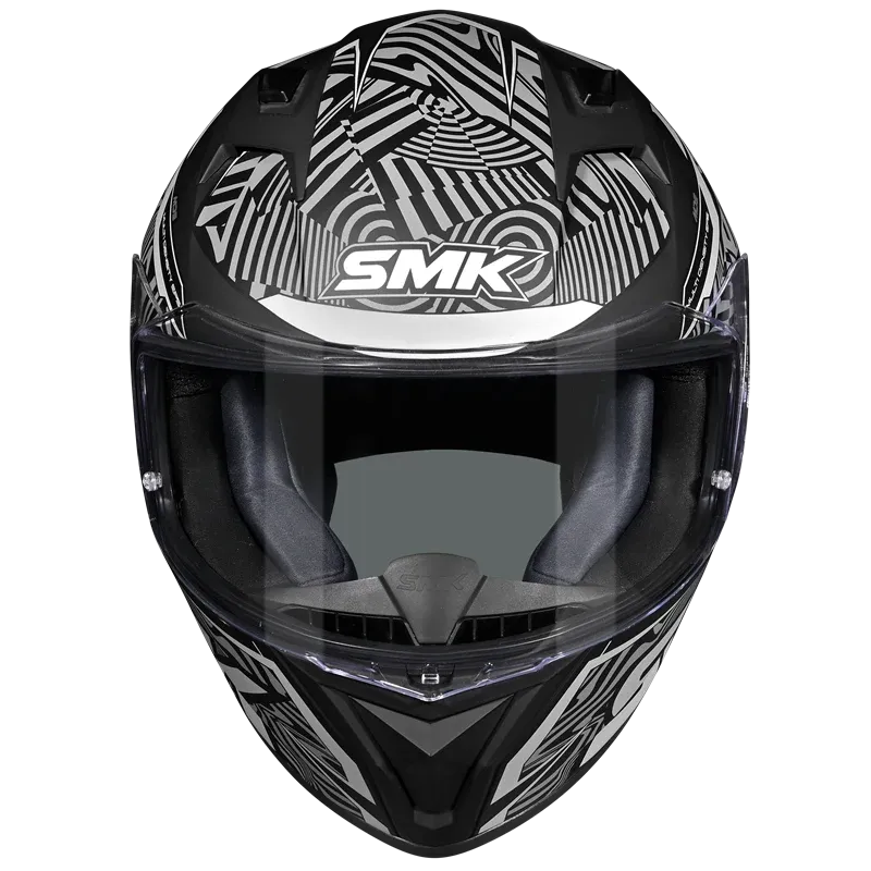 Smk Steller Fury Ma266 Black Grey Full Face Helmet