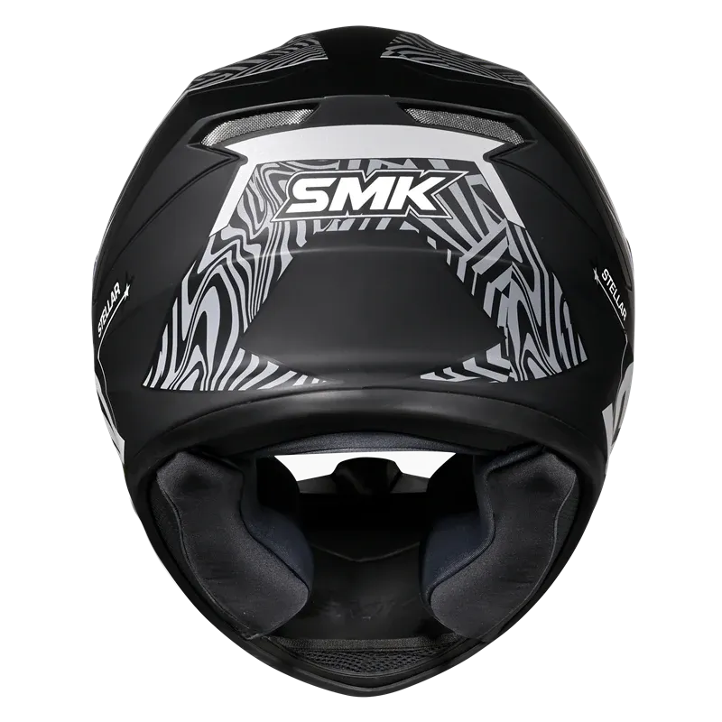 Smk Steller Fury Ma266 Black Grey Full Face Helmet