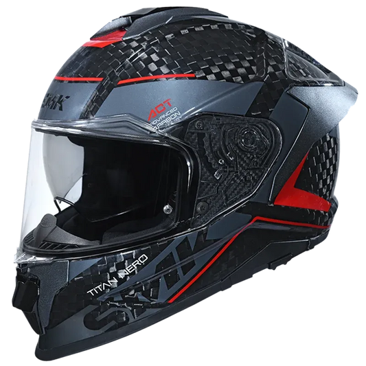 SMK Titan Carbon Nero Graphics Gl263 Full Face Helmet
