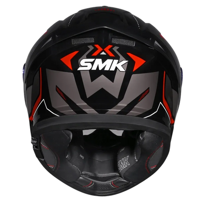 SMK Typhoon Azonix MA263 Black Grey Red Full Face Helmet
