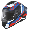 SMK Typhoon Blk Red Blue Gl 235 Full Face Helmet
