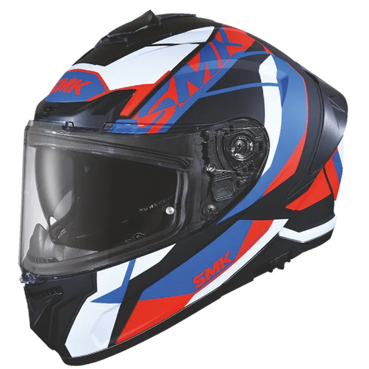 SMK Typhoon Blk Red Blue Gl 235 Full Face Helmet