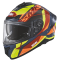 SMK Typhoon Gl 247 Black Yellow Orange Full Face Helmet