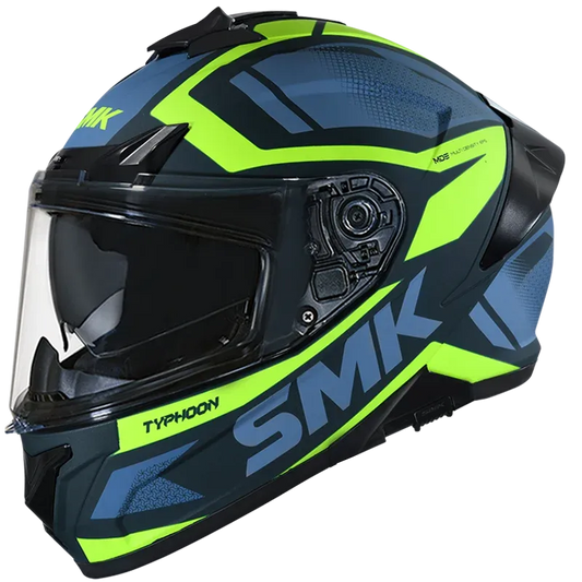 SMK Typhoon Gl 848 Green Yellow Full Face Helmet