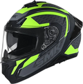 STUDDS Smk Typhoon Graphics Ma246 Matt Black Yellow Full Face Helmet