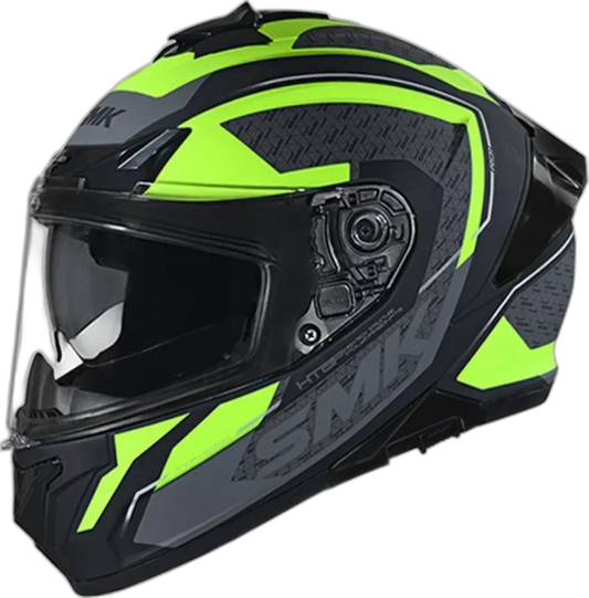 STUDDS Smk Typhoon Graphics Ma246 Matt Black Yellow Full Face Helmet