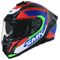 SMK Typhoon Rdi Gl235 Black Red Blue Full Face Helmet