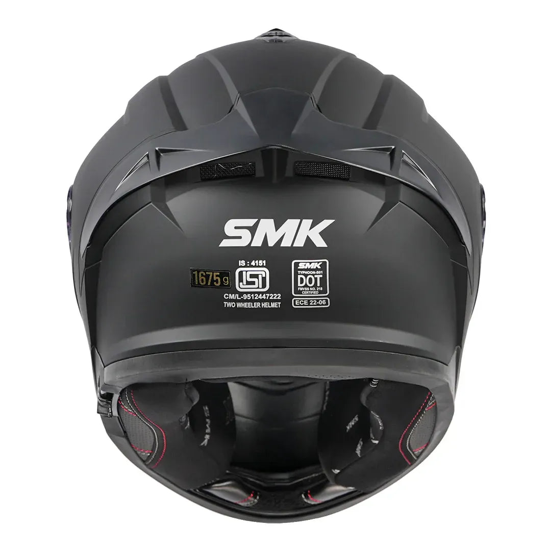 Smk Typhoon S01 Ma200 Matt Black Full Face Helmet