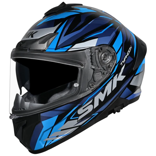 Smk Typhoon S01 Rival MA 256 Blue Black Full Face Helmet