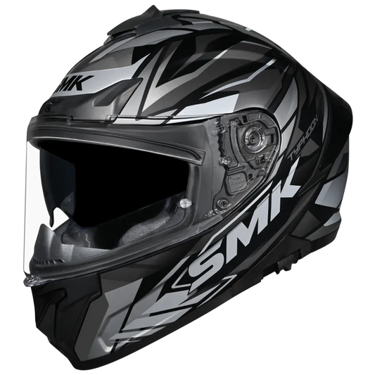 Smk Typhoon S01 Rival MA266 Black Gray Full Face Helmet