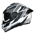 Smk Typoon Sparko Gl 162 White Grey black Full Face Helmet