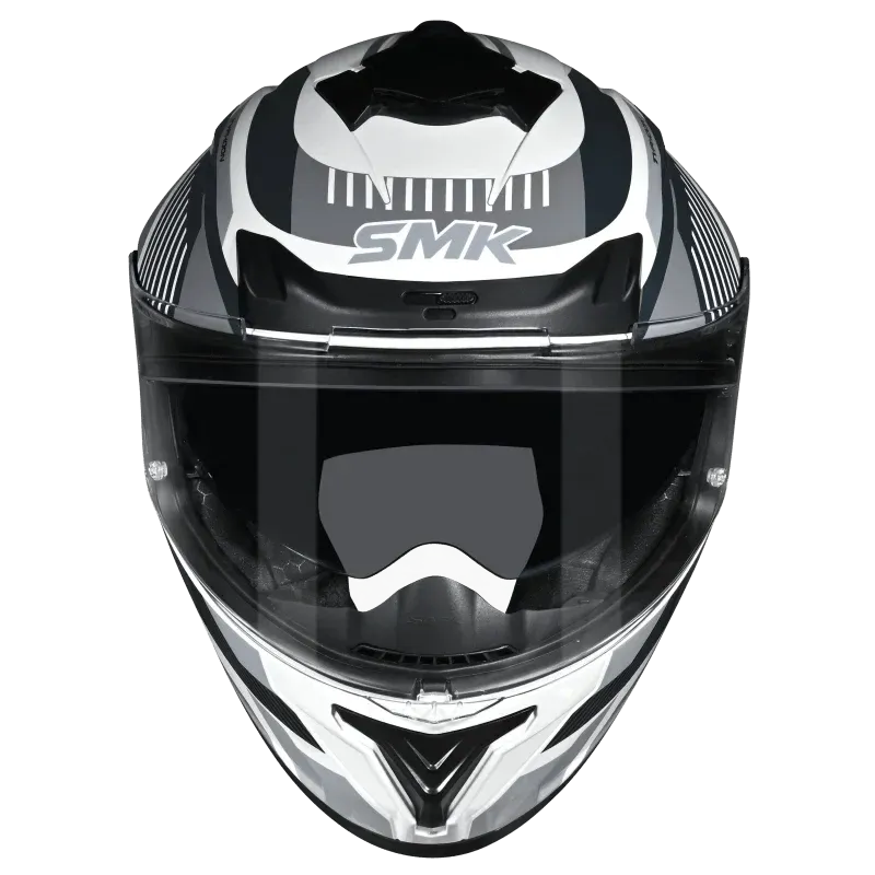 Smk Typoon Sparko Gl 162 White Grey black Full Face Helmet