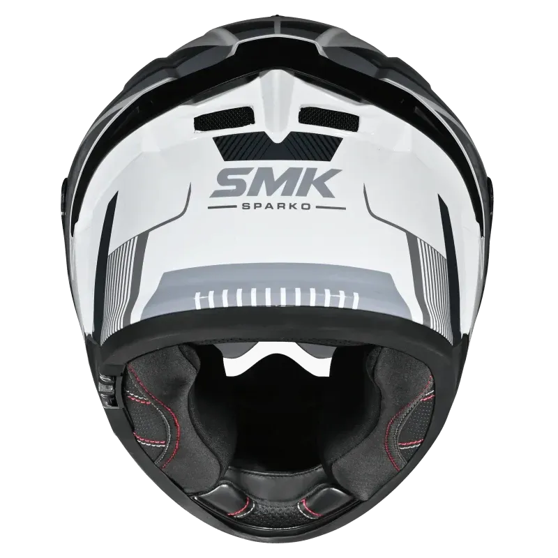 Smk Typoon Sparko Gl 162 White Grey black Full Face Helmet