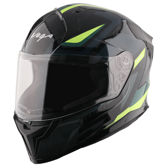 VEGA Sonic Dx Black Neon Yellow Full Face Helmet