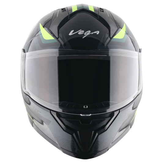 VEGA Sonic Dx Black Neon Yellow Full Face Helmet