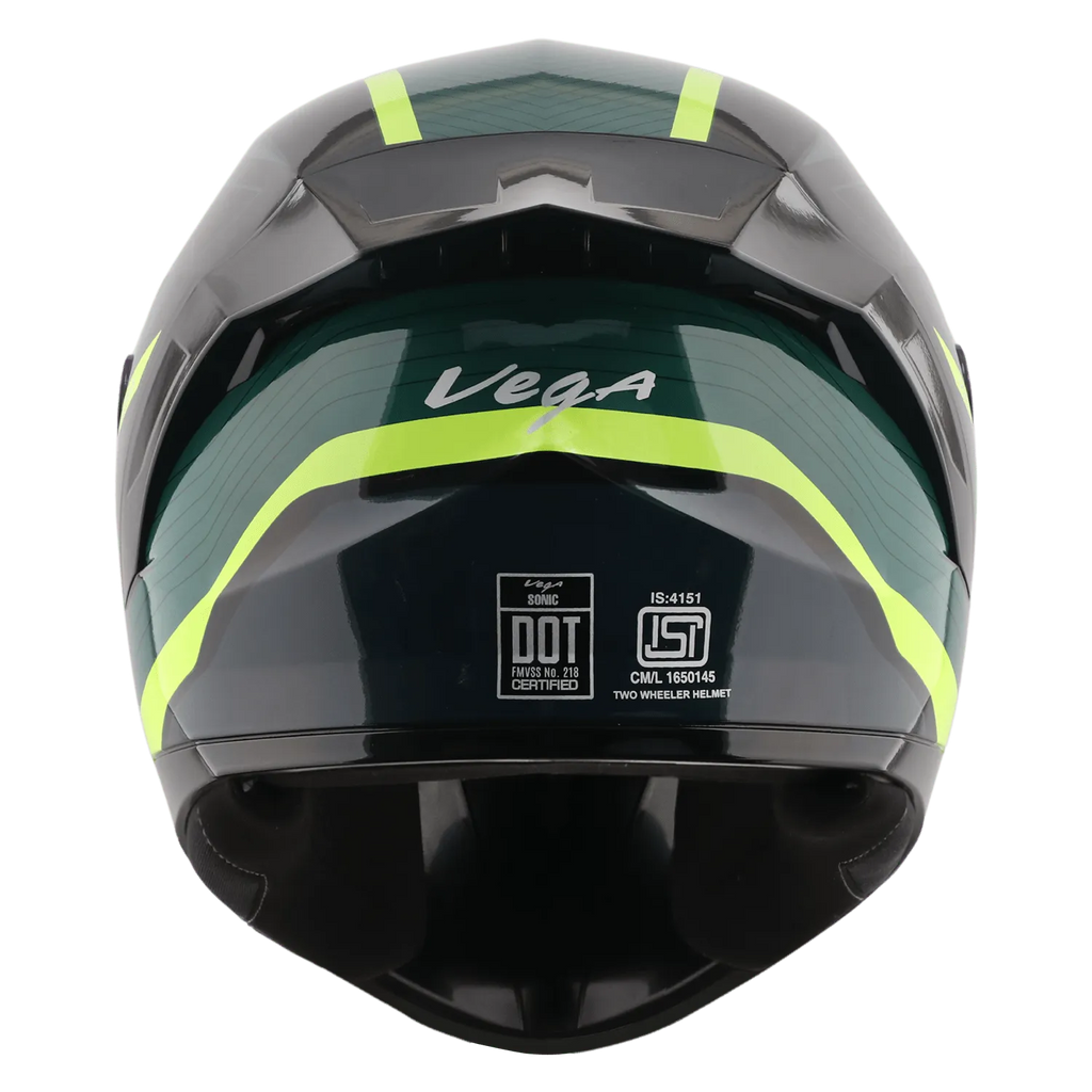 VEGA Sonic Dx Black Neon Yellow Full Face Helmet