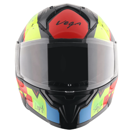 VEGA Sonic Dx Legend Black Neon Yellow Full Face Helmet